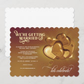 結婚式のご案内 ウェディング 招待状（V2） 案内状 (正面/裏面)