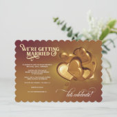 結婚式のご案内 ウェディング 招待状（V2） 案内状 (スタンド正面)