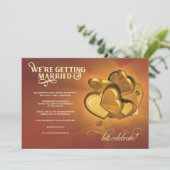 結婚式のご案内 ウェディング 招待状（V3） 案内状 (スタンド正面)