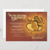 結婚式のご案内 ウェディング 招待状（V3） 案内状 (正面/裏面)