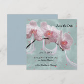 結婚式のご案内 ピンクとターコイズ 招待状 (正面/裏面)