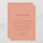 結婚式のご案内 | ピンクの週末の予定表 招待状 (正面/裏面)