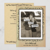 結婚式のご案内 フォトテンプレート セーブザデート (正面/裏面)