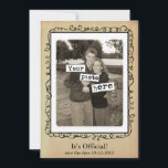 結婚式のご案内 フォトテンプレート セーブザデート<br><div class="desc">楽しい写真で結婚式のご案内を! この招待状は、あなただけの写真と特別なメッセージにカスタマイズできます。</div>