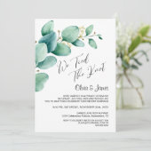 結婚式のご案内　ユーカリの葉の披露宴 招待状 (スタンド正面)