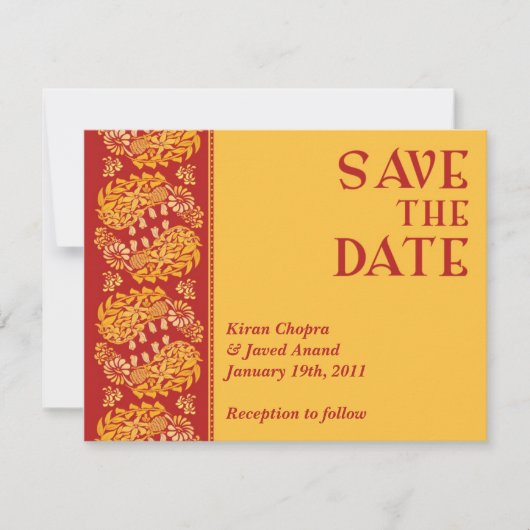 結婚式のご案内 保存版 インドスタイル 招待状 (正面)