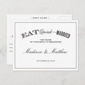 結婚式のご案内 | 出席ハガキ 出欠カード (正面/裏面)