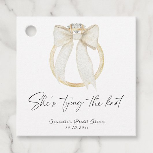 結婚式のご案内 彼女は結婚する ブライダルシャワー フェイバータグ (正面)