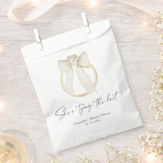 結婚式のご案内 彼女は結婚する ブライダルシャワー フェイバーバッグ (クリップ留めされた状態)
