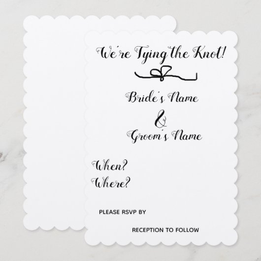 結婚式のご案内！ 招待状 (正面/裏面)