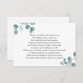 結婚式のご祝儀カード ユーカリの囲い エンクロージャーカード (正面/裏面)