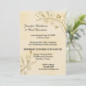 結婚式のそのままの招待状または結婚後パーティーの招待状 招待状 (スタンド正面)