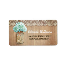 結婚式のためのメイスンジャー素朴な住所 シール