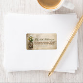 結婚式のためのメイスンジャー素朴な住所 シール (インサイチュ)