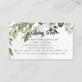 結婚式のためのユーカリの願い井戸 エンクロージャーカード (正面)