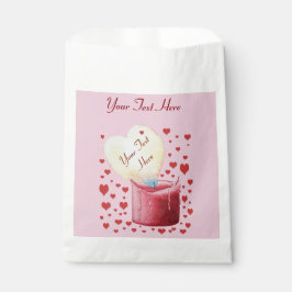 結婚式のためのロマンチックなハート型の炎 フェイバーバッグ