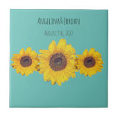 結婚式のための素朴なひまわりトリオ タイル (正面)