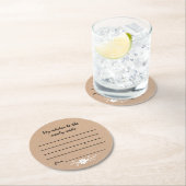 結婚式のアドバイスの紙のコースター ラウンドペーパーコースター (インサイチュ)