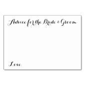 結婚式のアドバイスは花嫁及び新郎のためのアドバイスを梳きます テーブルナンバー (正面)