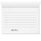 結婚式のアドバイスカードピンクのハリウッドの魅力 (内部横(下))