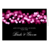 結婚式のアドバイスカードピンクのハリウッドの魅力 (正面横)