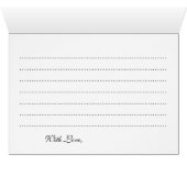 結婚式のアドバイスカードフェイクな金ゴールドホイルのグリッターライト (内部横(下))