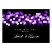 結婚式のアドバイスカード紫色のハリウッドの魅力 (正面横)