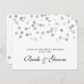 結婚式のアドバイスカード銀ぱくのグリッターライト アドバイスカード (正面/裏面)
