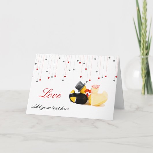 結婚式のアヒル カード (正面)