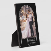 結婚式のアーチ写真 黒 フォトプラーク (側面)