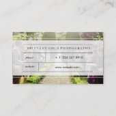 結婚式のイベントの写真撮影の名刺の黒の金ゴールド 名刺 (裏面)