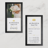 結婚式のイベントの写真撮影の名刺 予約カード (正面/裏面)