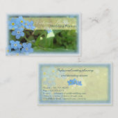 結婚式のイベントプランナーの名刺のエレガントな花柄 名刺 (正面/裏面)