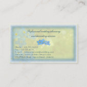 結婚式のイベントプランナーの名刺のエレガントな花柄 名刺 (裏面)