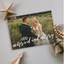 結婚式のウェディングフォトクリスマスカード