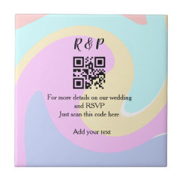 結婚式のウェブサイトのRSVP QRコードに名前を追加するテキスト タイル