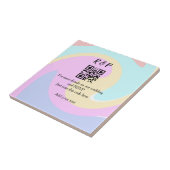 結婚式のウェブサイトのRSVP QRコードに名前を追加するテキスト タイル (側面)