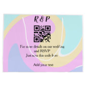 結婚式のウェブサイトのRSVP QRコードに名前を追加するテキスト ラージペーパーバッグ (裏面)