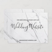 結婚式のウェブサイトカード | ホワイト マーブル ポストカード (正面/裏面)