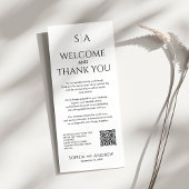 結婚式のウェルカムカードとテーブル装飾用サンクスカード