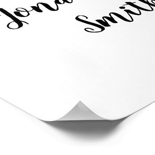 結婚式のウェルカムサイン ネイビー バーガンディ フラワーポスター ポスター (角)