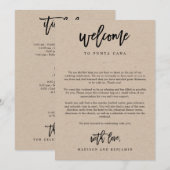 結婚式のウェルカムレターと行程表 ウェルカムバッグ プログラム (正面/裏面)