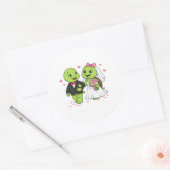 結婚式のウエディングウォーク ラウンドシール (封筒)