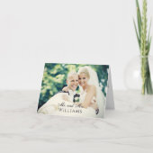 結婚式のオーバーレイ写真 サンキューカード (正面)