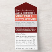 結婚式のオールインワン招待状 オールインワン招待状 (内側)