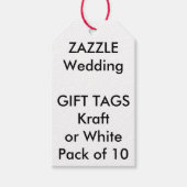 結婚式のカスタムなギフトは白く、赤い麻ひもに付けます ギフトタグ (正面)