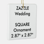 結婚式のカスタムな正方形のぶら下がったなオーナメントの装飾 セラミックオーナメント (右)