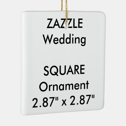 結婚式のカスタムな正方形のぶら下がったなオーナメントの装飾 セラミックオーナメント (右)