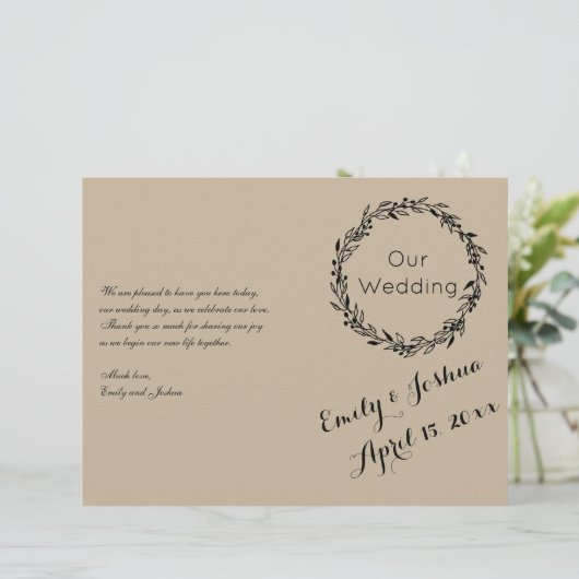 結婚式のカスタムテンプレート- Program Flyer (スタンド正面)