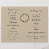 結婚式のカスタムテンプレート- Program Flyer (裏面)